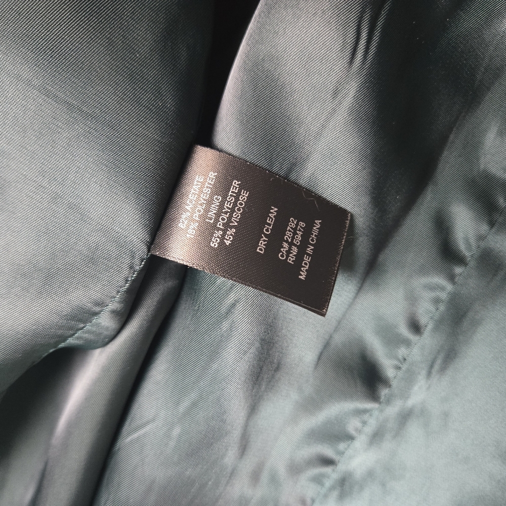 House Of Harlow 1960 Small Dark Green Satin Blazer Jacket - Picture 6 of 10